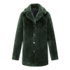 custom women teddy jacket lapel single breasted sherpa fleece long coat
