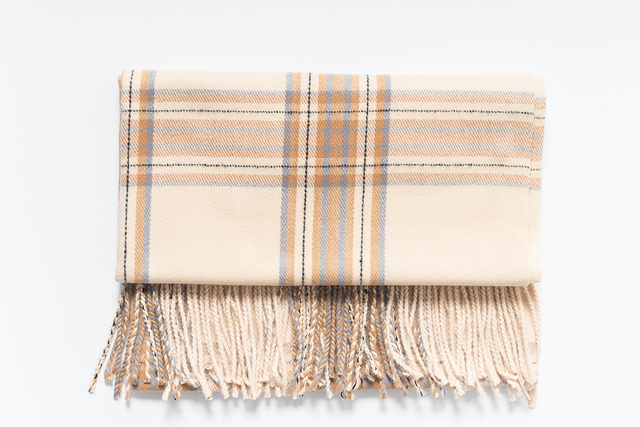 New Literary Plaid Imitation Cashmere Long Dual-purpose Shawl Scarf 108-4