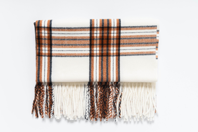 New Literary Plaid Imitation Cashmere Long Dual-purpose Shawl Scarf 108-2