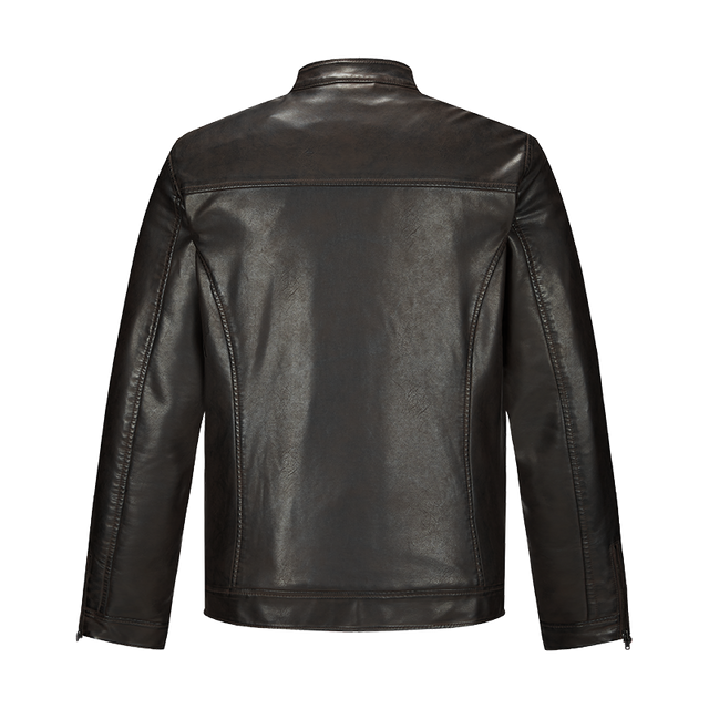 custom men biker motorcycle coat quilted on shoulder faded pu leather jackt