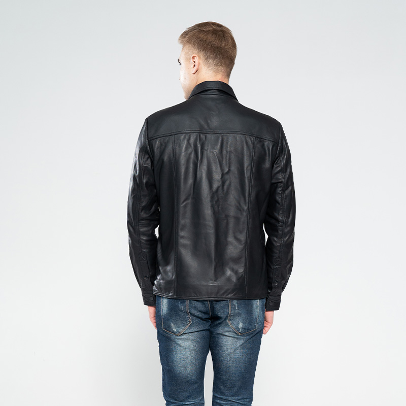 Men’s Sheep Nappa Jacket with 2 Patch Flap Pocket at Chest