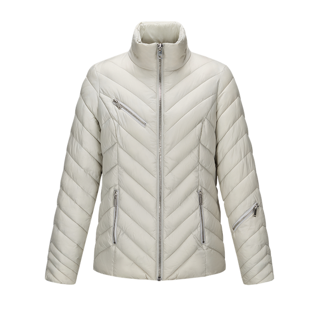 Women's Lightweight Water-Resistant stand collar down Puffer Coat quilted jacket