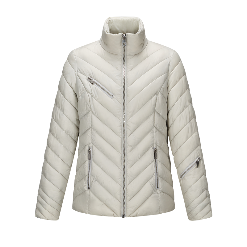 Women's Lightweight Water-Resistant stand collar down Puffer Coat quilted jacket