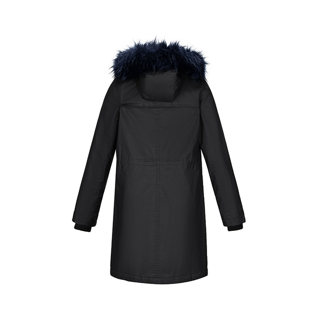 women waterproof down rain coat removeable x-long lined inner parka