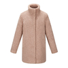 custom women wholesale winter polyester jacket stand collar polar fleece sherpa long coat
