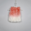 Kids Gradient Color Fur Vest with Fake Sheep Fur Lining 