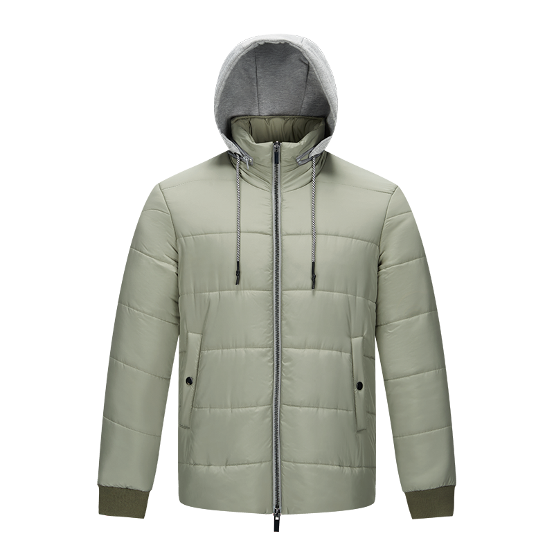 men winter jacket water resistant hooded down padding coat lightweight puffer jacket