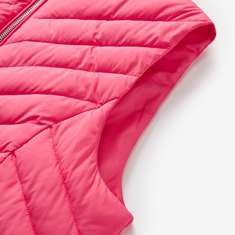 custom down vest high quality slim lightweight packable sleeveless zip-up jacket
