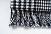 Vogue Warm Thousand Bird Lattice Imitation Cashmere Scarf with Tassel Trim 106-3