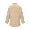 custom women's polar fleece lined teddy coat full-zip mid length sherpa jacket