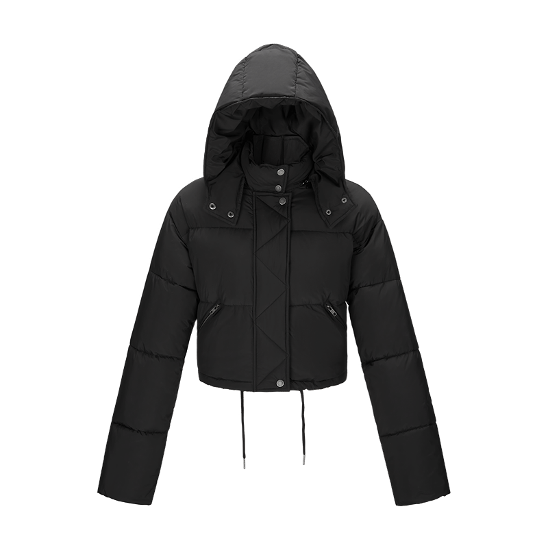 winter jacket for women short down hooded padding puffer jacket 