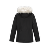 women thicken puffer coat with fur hood winter clothing zippers on bust mid-length parka
